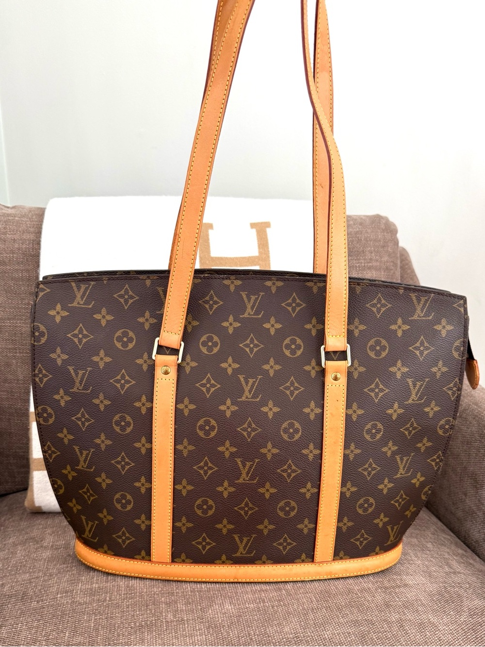 Authentic Louis Vuitton Babylone tote bag M51102 brown monogram LV canvas - Picture 4 of 16